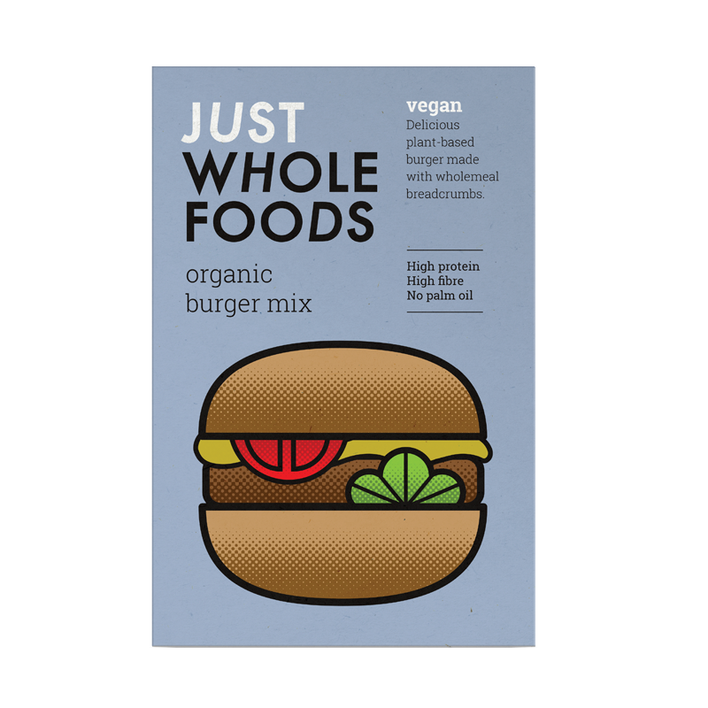 Just Wholefoods Organic Vegan Burger Mix 125g
