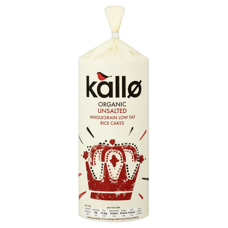 Kallo Organic Unsalted Rice Cakes 130g