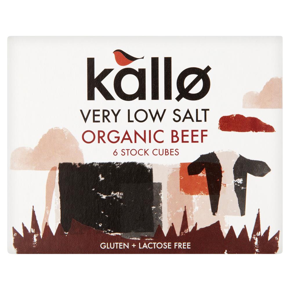 Kallo Organic Lightly Salted Beef Stock Cubes 51g