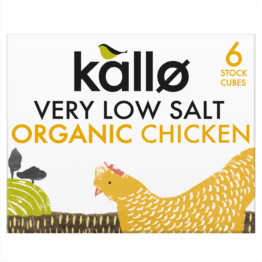 Kallo Organic Lightly Salted Chicken Stock Cubes 51g
