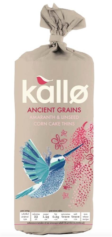 Kallo Ancient Grains Organic Amaranth & Linseed Corn Cake Thins 150g