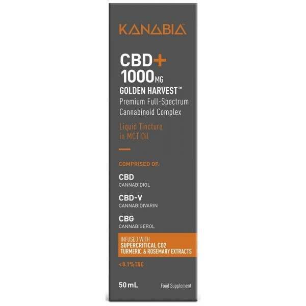 Kanabia CBD+Oil Golden Harvest 1000mg Turmeric & Rosemary 50ml