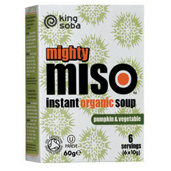 King Soba Organic Pumpkin & Vegetable Mighty Miso Soup 60g