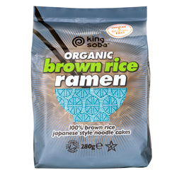 King Soba Organic Brown Rice Ramen Noodle Cakes 280g