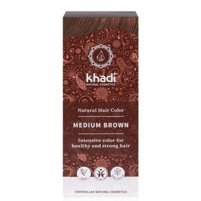 Khadi Natural Herbal Hair Colour Medium Brown 100g
