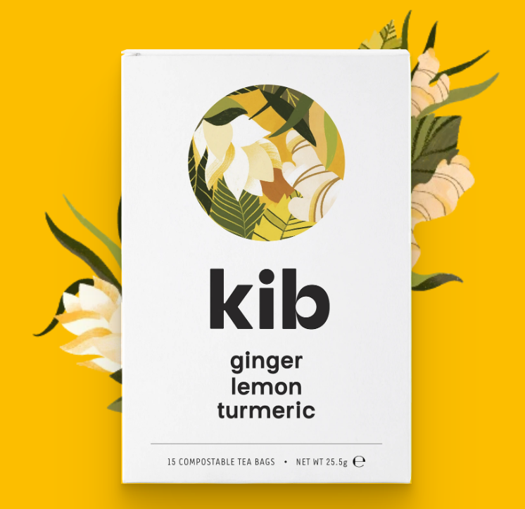 Kib Ginger Lemon & Turmeric Tea - 15 Bags