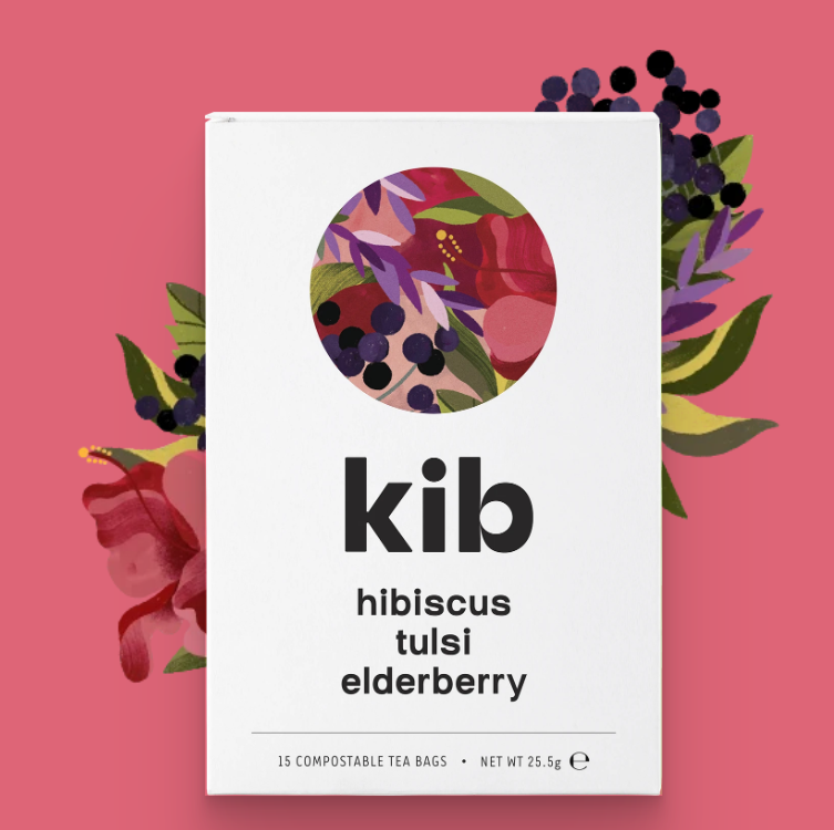 Kib Hibiscus Tulsi & Elderberry Tea - 15 Bags