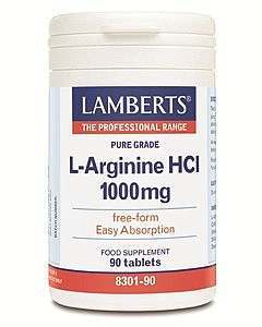 Lamberts L-Arginine HCI 1000mg 90 Tablets