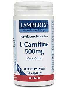 Lamberts L-Carnitine 500mg 60 Capsules