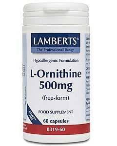 Lamberts L-Ornithine 500mg 60 Capsules