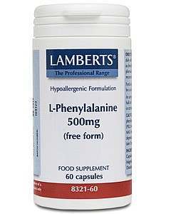 Lamberts L-Phenylalanine 500mg 60 Capsules