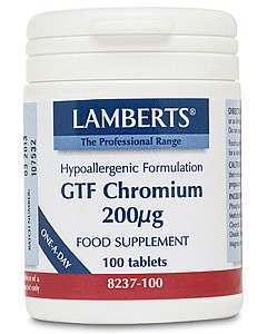 Lamberts GTF Chromium 200mcg 100 Tablets