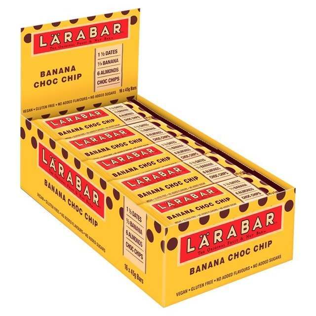 Larabar Gluten Free Banana Choc Chip Snack Bar - Pack of 16