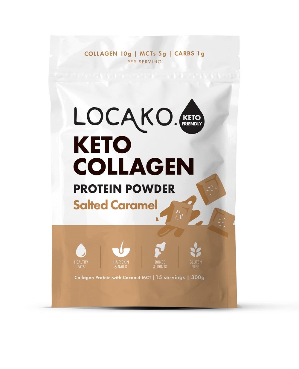 Locako Keto Collagen Salted Caramel Protein Powder 300g