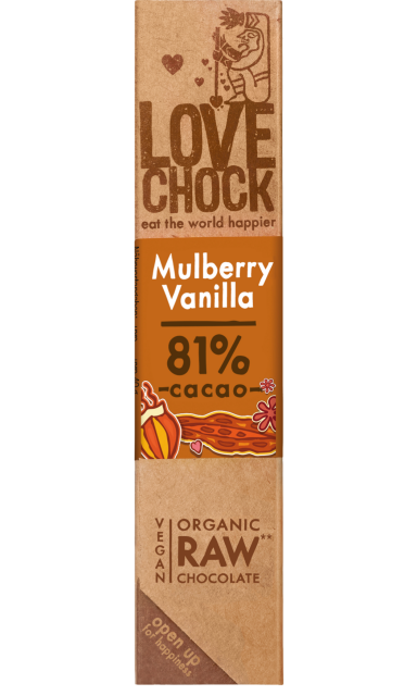 Lovechock Raw Mulberry & Vanilla Chocolate 40g