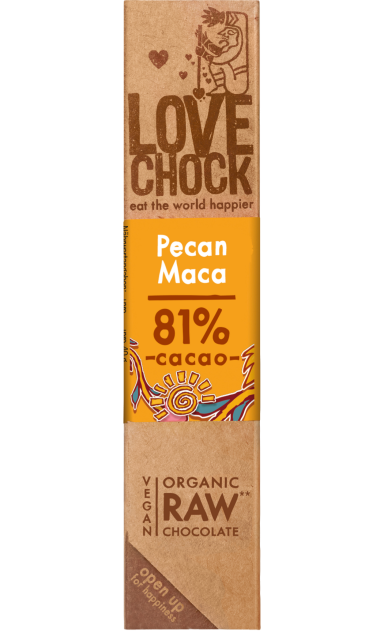 Lovechock Raw Pecan & Maca Chocolate 40g