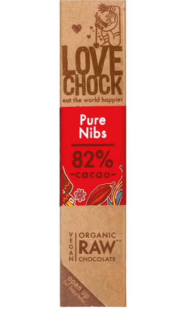 Lovechock Raw Pure Nibs Chocolate 40g