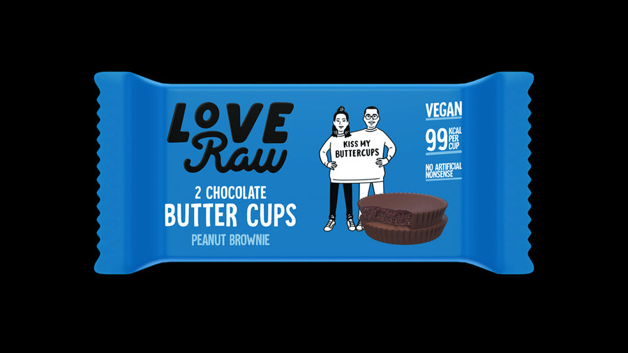 LoveRaw Peanut Brownie Butter Cups - Pack of 3