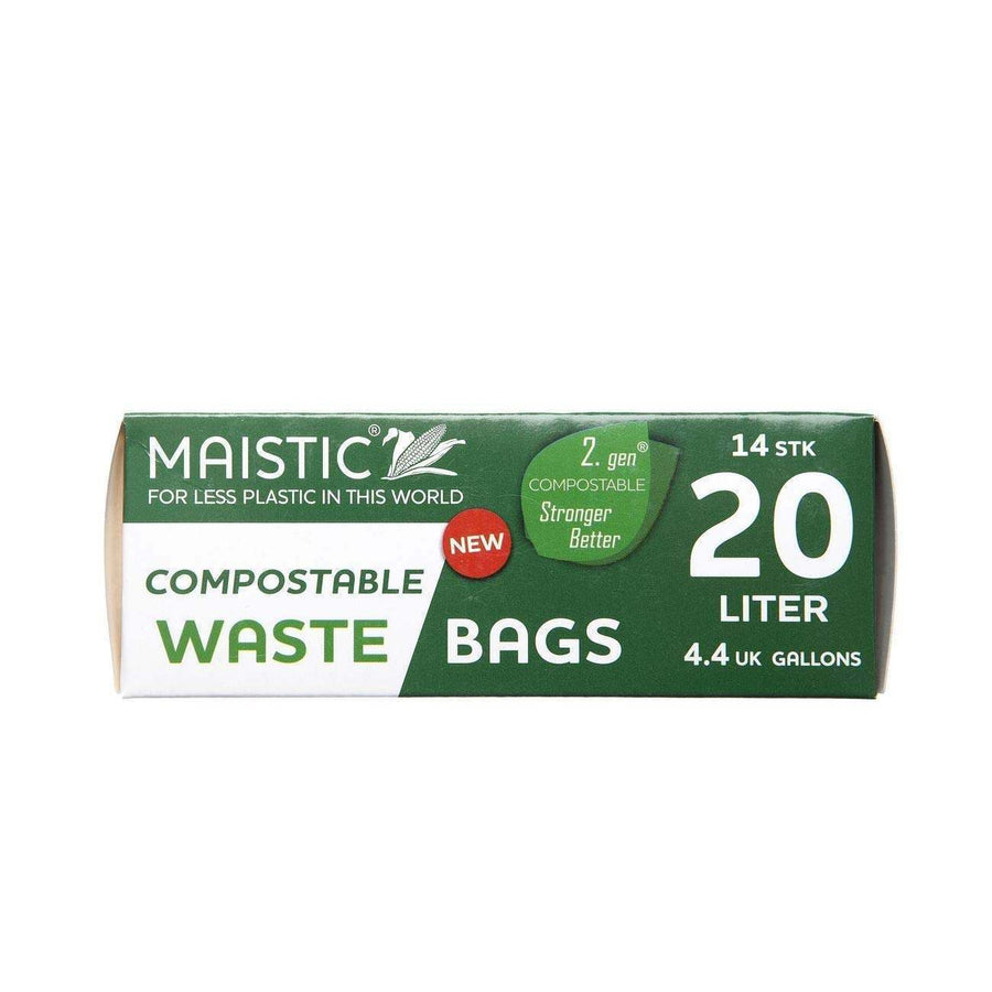 Maistic Compostable Bin Liners 20 Litre - 14 per Pack