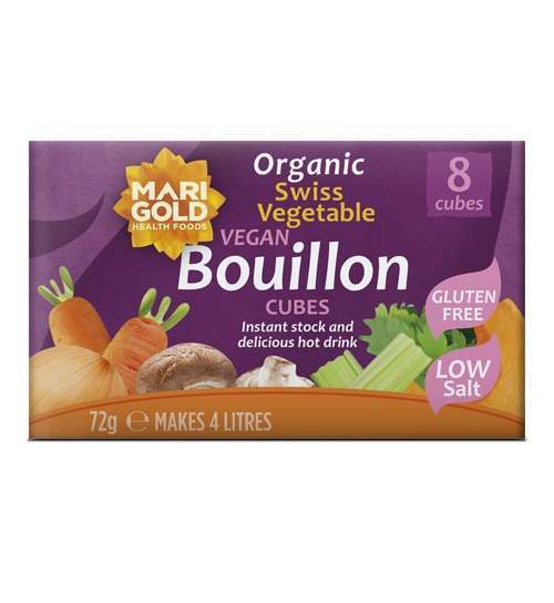 Marigold Organic Swiss Vegetable Bouillon Reduced Salt Stock Cubes 72g