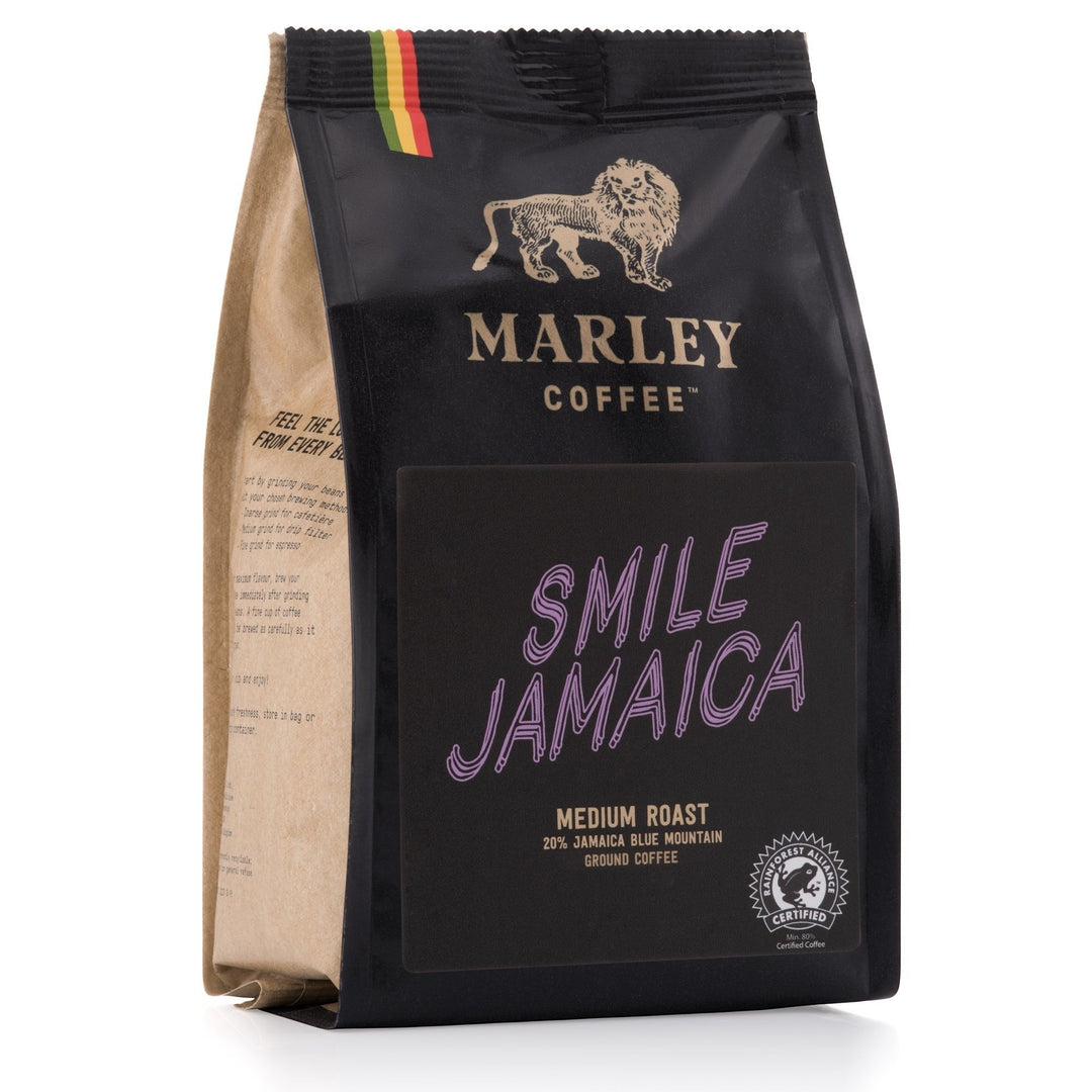 Marley Coffee Smile Jamaica 20% Blue Mountain Ground Coffee 227g
