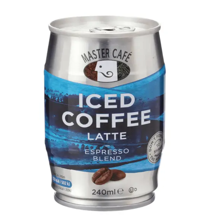 Master Cafe Iced Coffee - Latte Flavour 240ml - Pack of 4