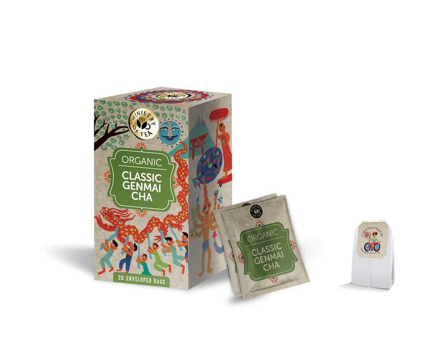 Ministry of Tea Organic Classic Genmai Cha Tea 20 bags - Pack of 3
