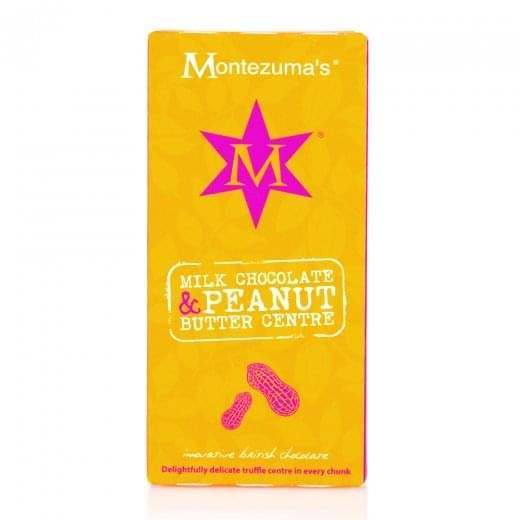 Montezumas Milk Chocolate with Peanut Butter Truffle Bar 100g - Pack of 4