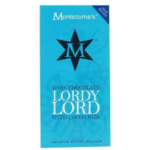 Montezumas Dark Chocolate Lordy Lord Bar 100g - Pack of 4
