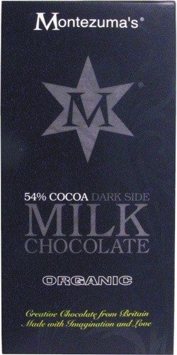 Montezuma's Organic Cocoa Dark Side Chocolate Bar 100g - Pack of 4