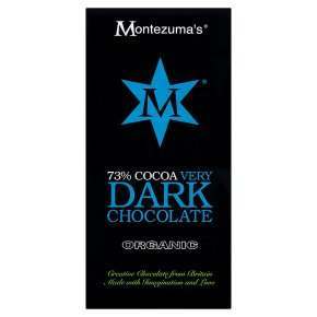 Montezuma's Organic 73% Cocoa Very Dark Chocolate Bar 100g - Pack of 4