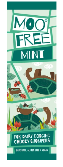 Moo Free Mini Moo Minty Chocolate Bar 20g - Case of 20