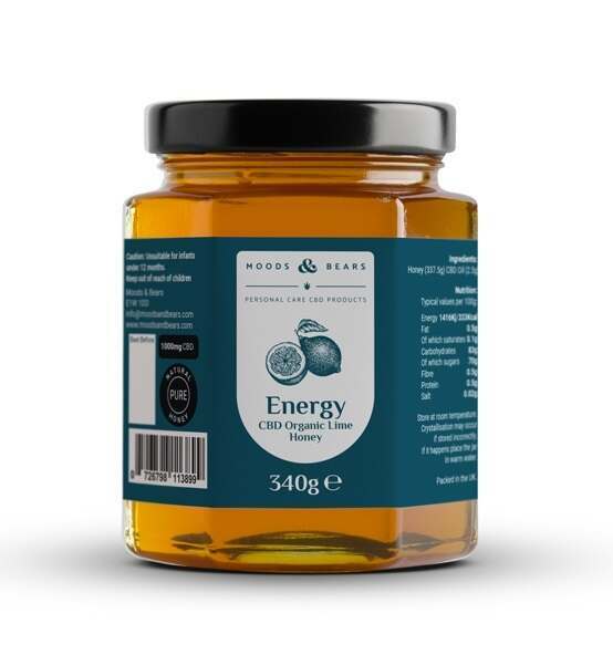 Moods & Bears 1000mg Organic Lime CBD Honey 340g