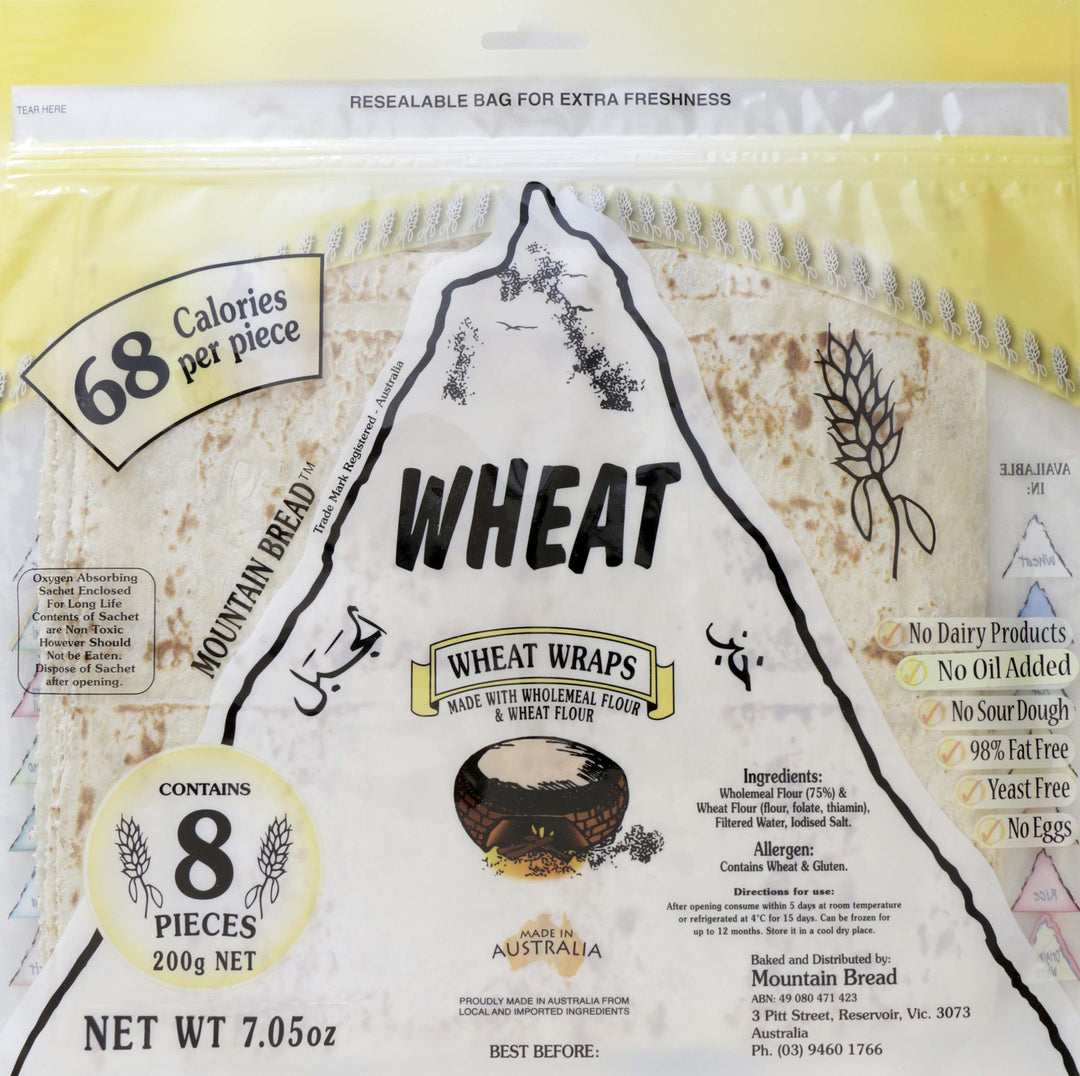 Mountain Bread Wheat Wraps 200g