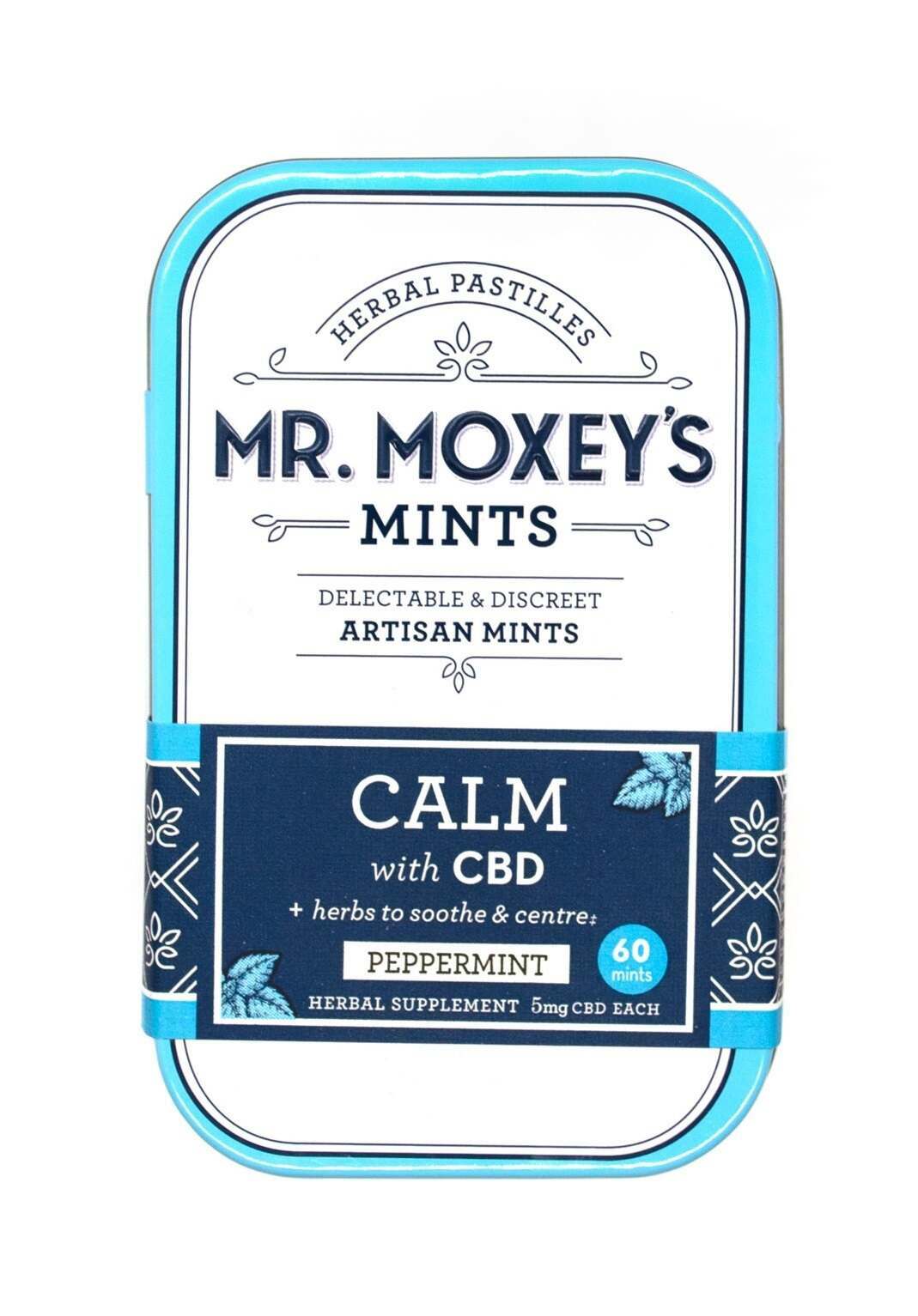 Mr Moxey's Calm CBD 300mg Artisan Mints - 60 Mints