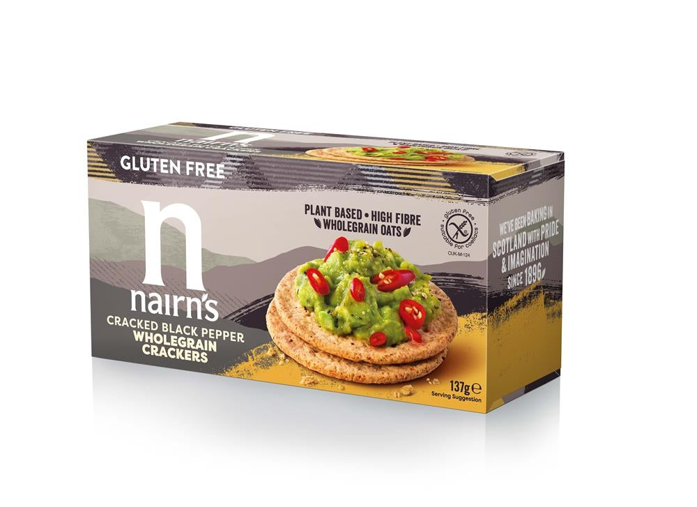 Nairn's Gluten Free Cracked Black Pepper Crackers 137g