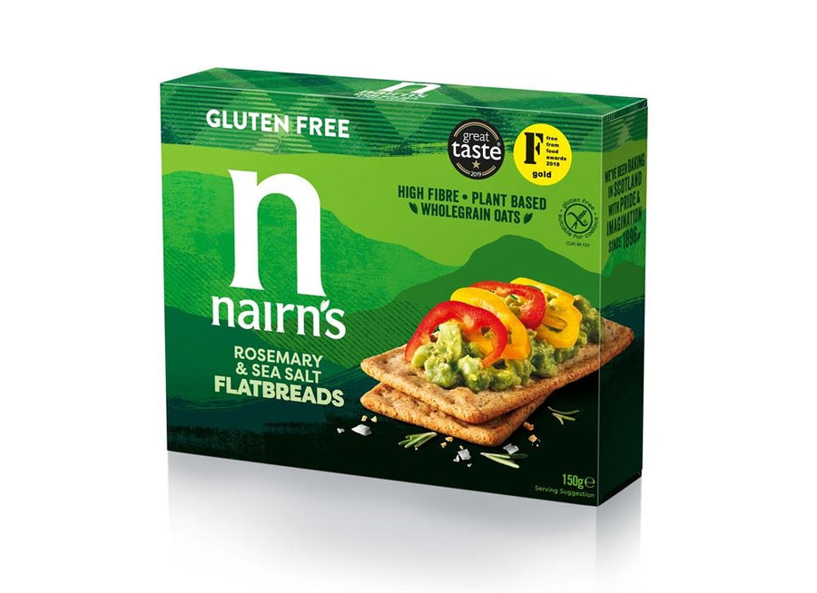 Nairn's Gluten Free Flat Breads Rosemary & Sea Salt 150g