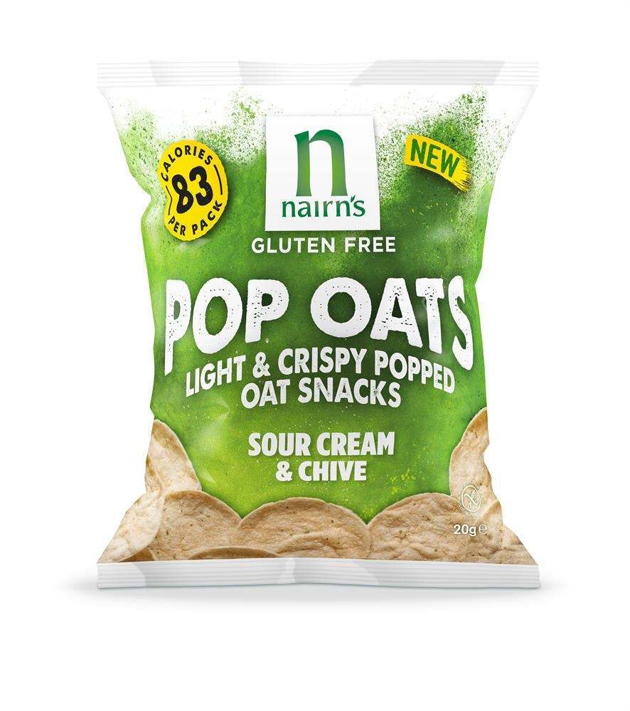 Nairn's Gluten Free Sour Cream & Chive Pop Oats - Pack of 7