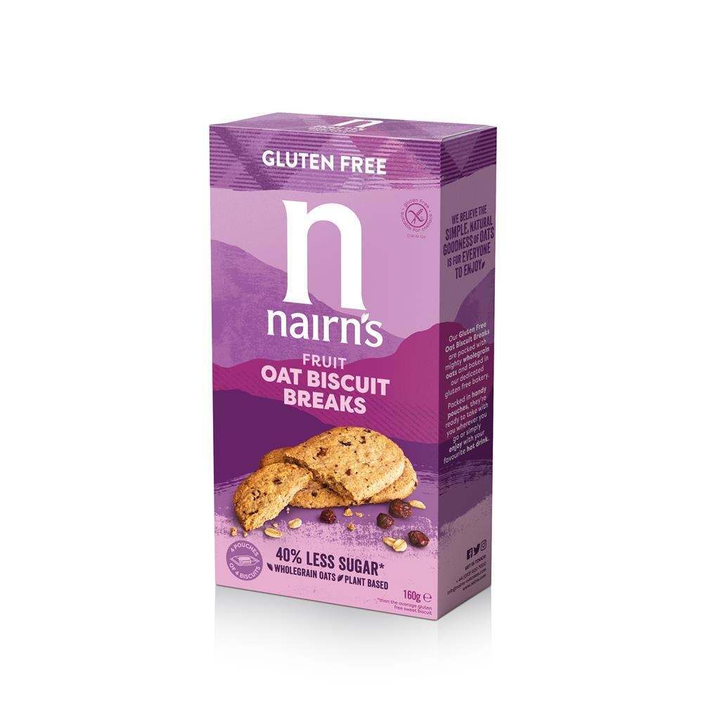 Nairn's Gluten Free Oat & Fruit Biscuit Breaks 160g