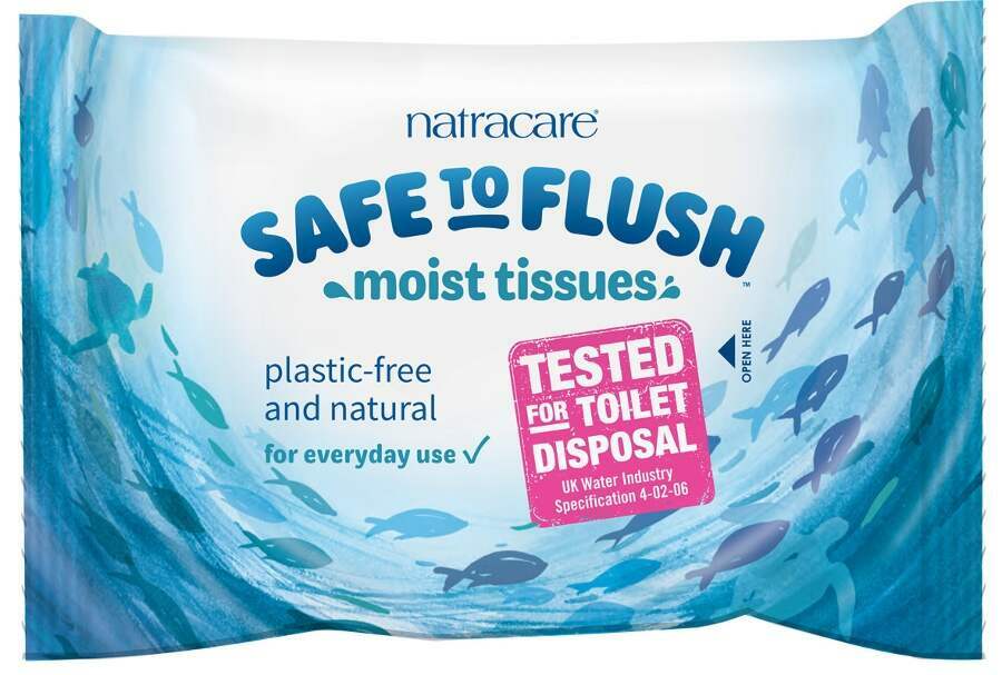 Natracare Safe To Flush Moist Tissues 30 Pack