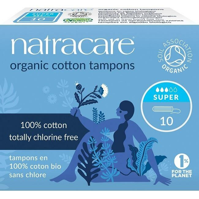 Natracare Super Non-Applicator Tampons - Pack of 10