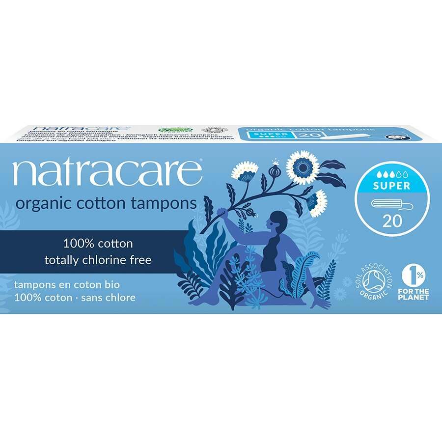 Natracare Super Non-Applicator Tampons - Pack of 20