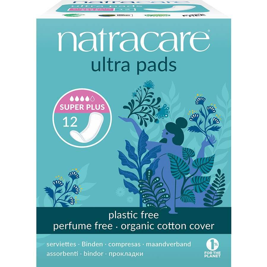 Natracare Ultra Pads Super Plus - Pack of 12