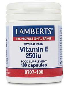 Lamberts Natural Form Vitamin E 250iu 100 Capsules