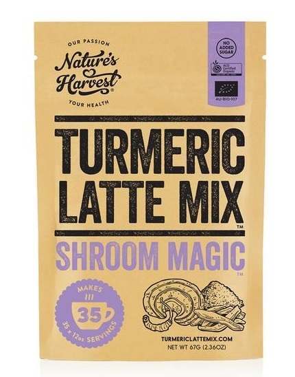 Natures Harvest Turmeric Latte Mix Shroom Magic 67g