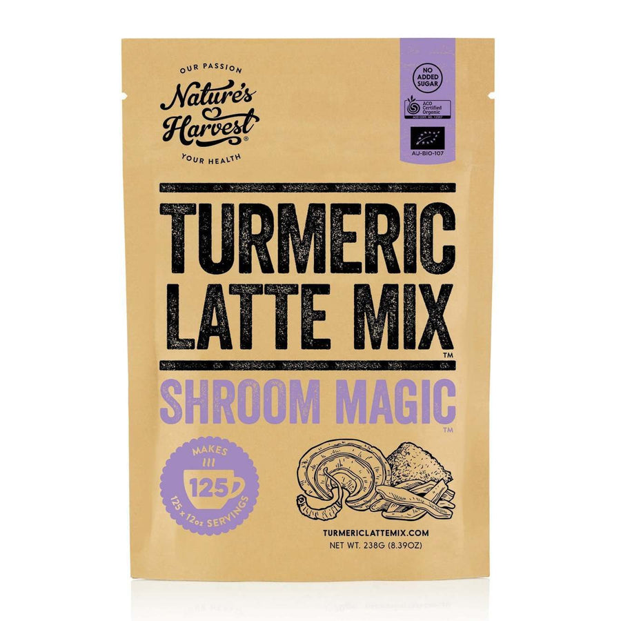 Natures Harvest Turmeric Latte Mix Shroom Magic 238g
