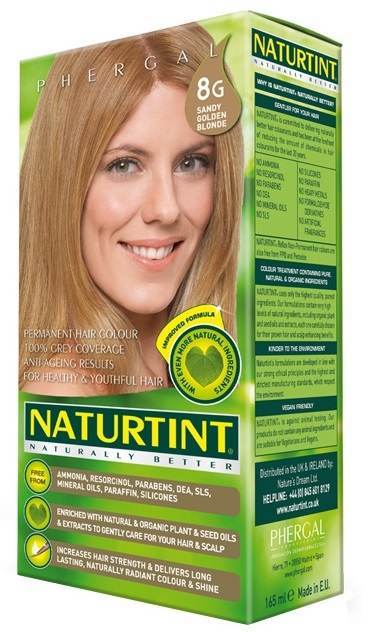 Naturtint Permanent Natural Hair Colour 8G Sandy Golden Blonde 165ml