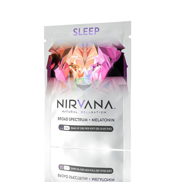 Nirvana Natural Relaxation Broad Spectrum Gels Sleep 25mg 2pcs