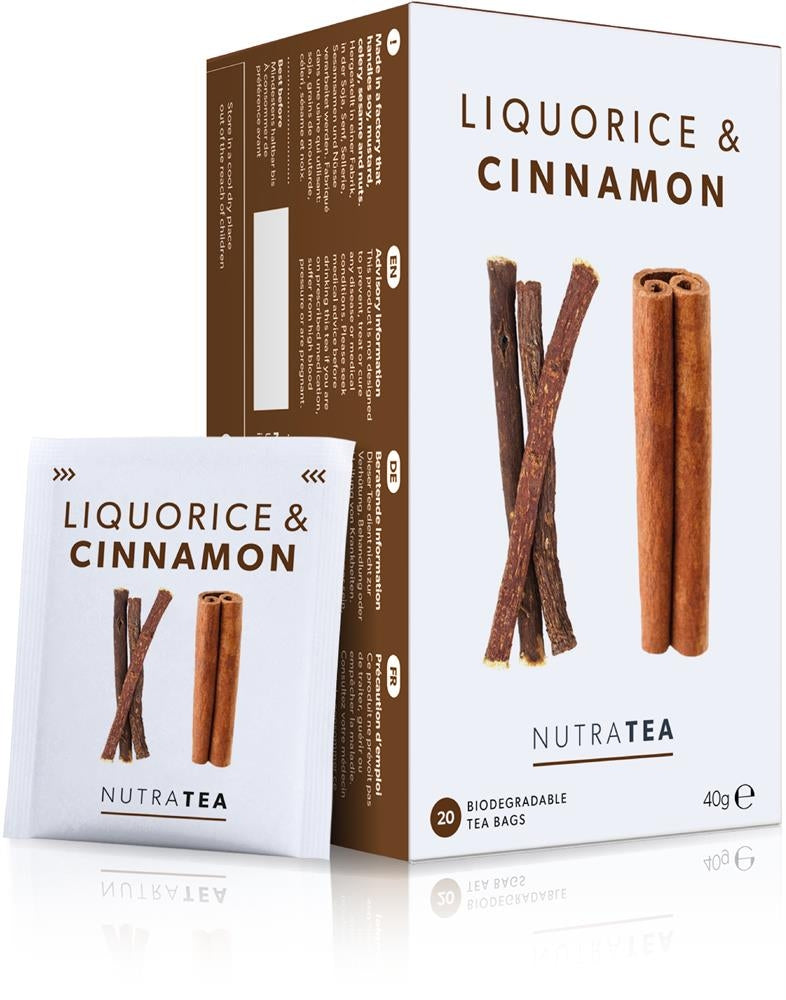 NutraTea - Liquorice & Cinnamon Tea - 20 Tea Bags - Pack of 2
