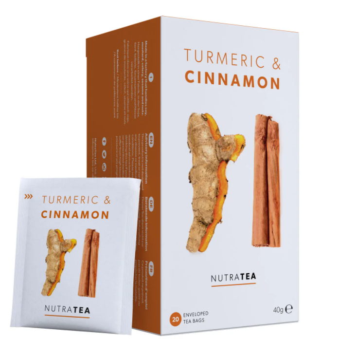 NutraTea - Turmeric & Cinnamon Tea - 20 Tea Bags - Pack of 2